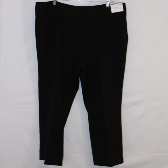 New York & Company Pants - NY&C Vintage Y2K mid-rise 7th Avenue straight‎ leg crop black pants 18 BNWT